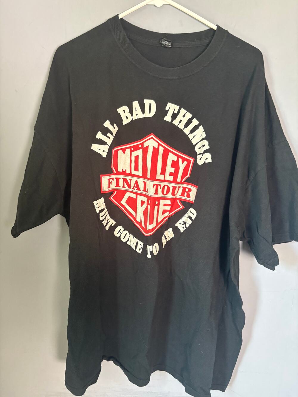 Motley Crue All Bad Things Tour Tee Sz 3XL Black